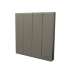 4 Gang 1 Way Switch Grey -16A 250V
